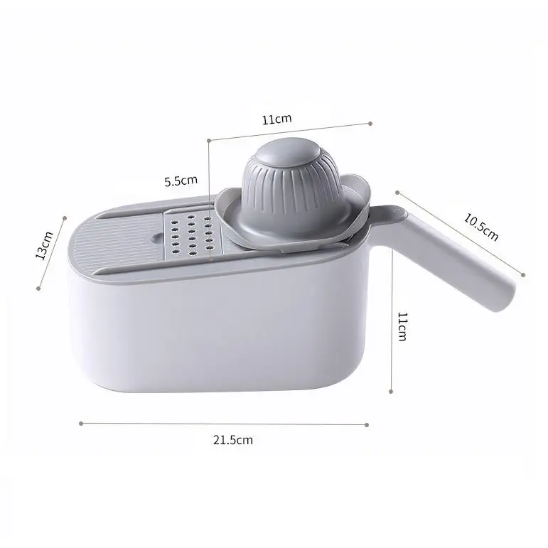 Ecoco Vegetable Chopper Spiralizer Vegetable Slicer Dicer Onion Food Cutter Home Use Grey - Home & Garden > Kitchenware