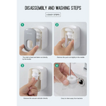 Ecoco Wall mount auto ands Free Toothpaste Dispenser Automatic Toothpaste Squeezer Bathroom Toothpaste Holder Grey