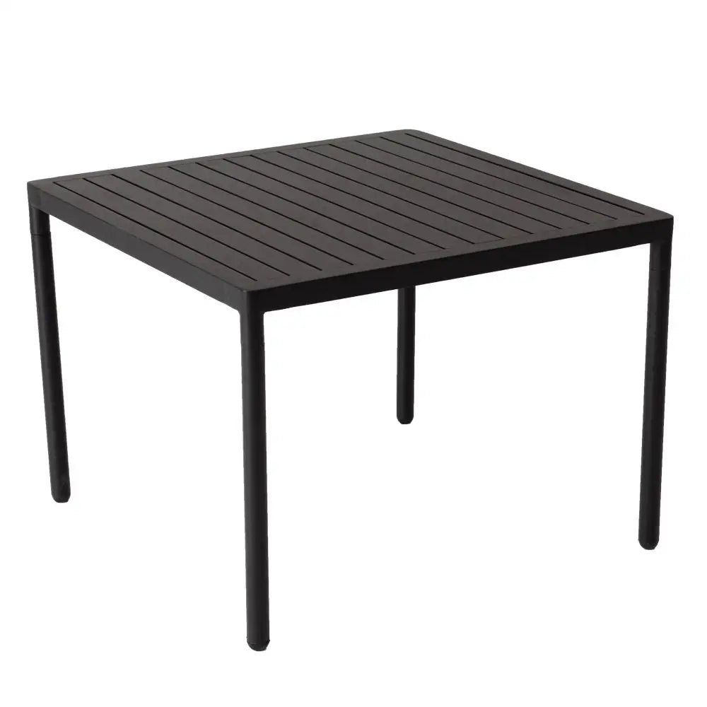Eden 4-Seater Outdoor Lounge Set with Coffee Table in Black-Stylish Textile and Rope Design - Furniture > Outdoor