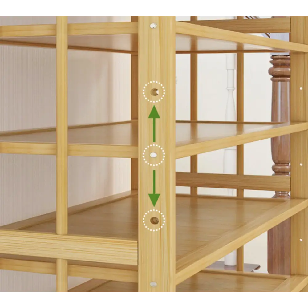 Ekkio 10-Tiers Bamboo Shoe Rack EK-BSR-100-XZ - Furniture > Living Room