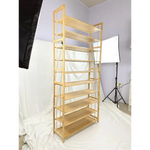Ekkio 10-Tiers Bamboo Shoe Rack EK-BSR-100-XZ - Furniture > Living Room