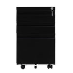 EKKIO 3 Drawer Mobile File Cabinet with Lock (Black) EK-FCD-100-XM - Furniture > Office
