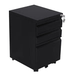 EKKIO 3 Drawer Mobile File Cabinet with Lock (Black) EK-FCD-100-XM - Furniture > Office