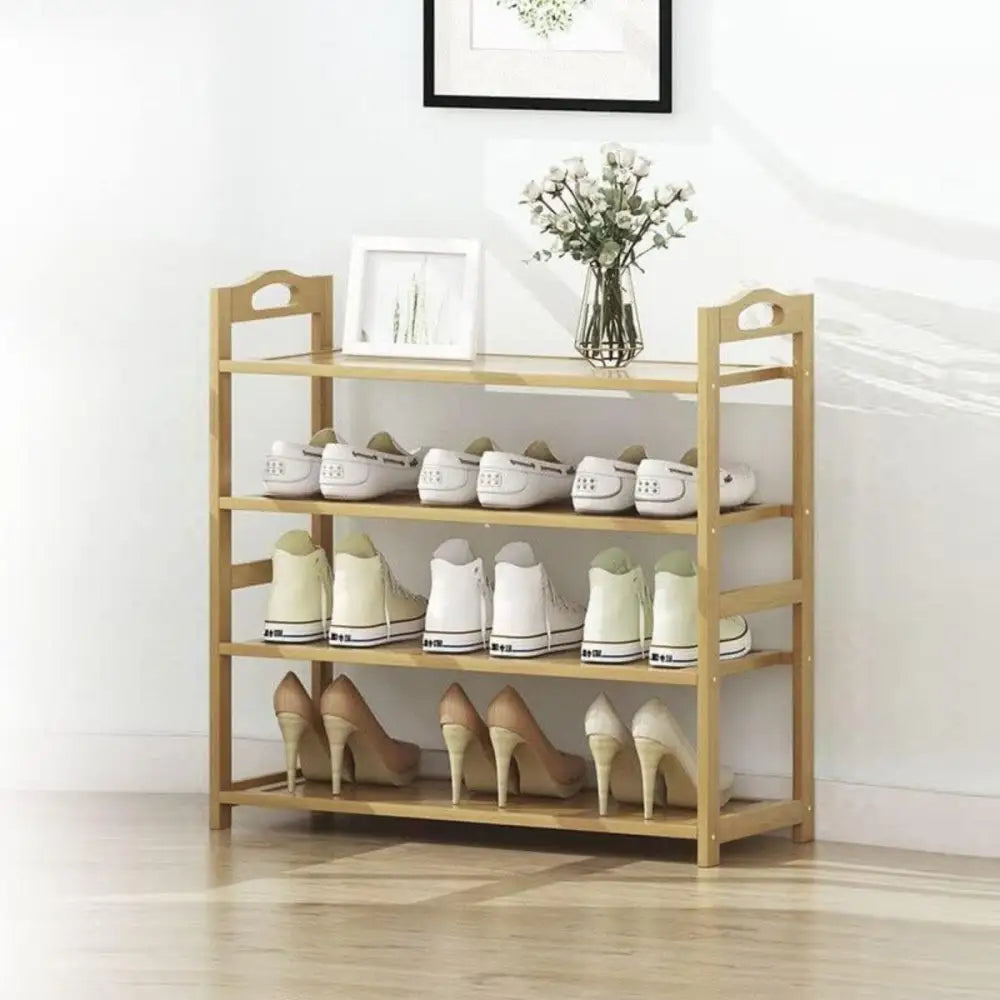 EKKIO 4 Tier Bamboo Shoe Rack Storage Organizer Stand Shelves EK-BSR-102-JS - Furniture > Living Room