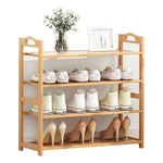 EKKIO 4 Tier Bamboo Shoe Rack Storage Organizer Stand Shelves EK-BSR-102-JS - Furniture > Living Room