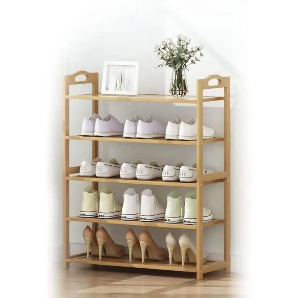 EKKIO 5 Tier Bamboo Shoe Rack Storage Organizer Stand Shelves EK-BSR-103-JS - Furniture > Living Room