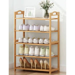 EKKIO 5 Tier Bamboo Shoe Rack Storage Organizer Stand Shelves EK-BSR-103-JS - Furniture > Living Room