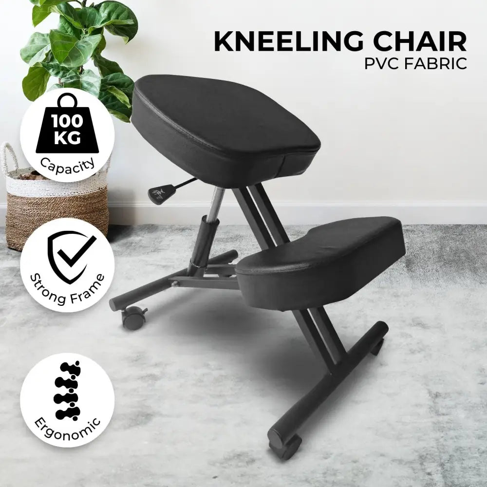 EKKIO Adjustable Ergonomic Office Kneeling Chair (Black) EK-KC-100-TH - Furniture > Office