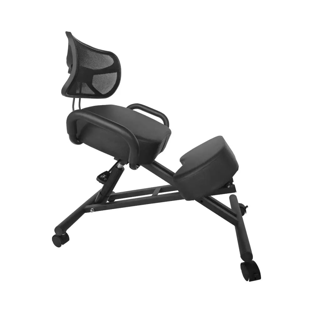 EKKIO Adjustable Ergonomic Office Kneeling Chair with Backrest (Black) EK-KC-101-TH - Furniture > Office