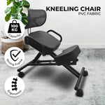 EKKIO Adjustable Ergonomic Office Kneeling Chair with Backrest (Black) EK-KC-101-TH - Furniture > Office