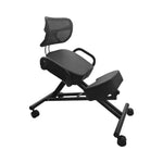 EKKIO Adjustable Ergonomic Office Kneeling Chair with Backrest (Black) EK-KC-101-TH - Furniture > Office