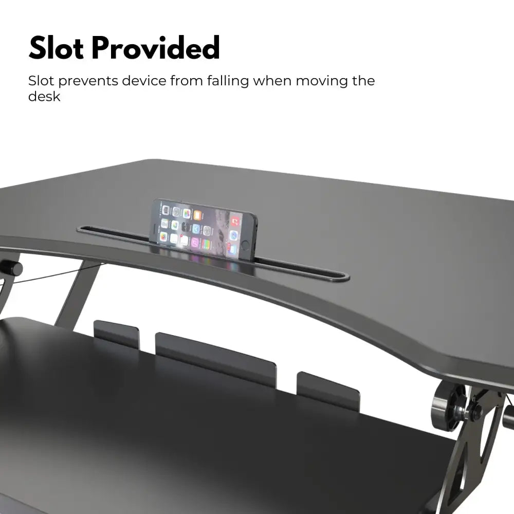EKKIO Adjustable Standing Desk Riser Stand Up Desk Converter (Black) EK-DSR-101-MS - Furniture > Office