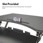 EKKIO Adjustable Standing Desk Riser with Gas Spring (Black) EK-DSR-100-MS - Furniture > Office