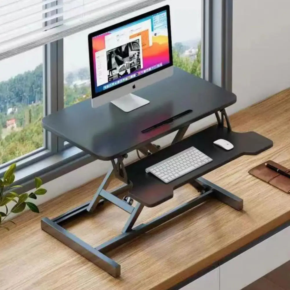 EKKIO Adjustable Standing Desk Riser with Gas Spring (Black) EK-DSR-100-MS - Furniture > Office