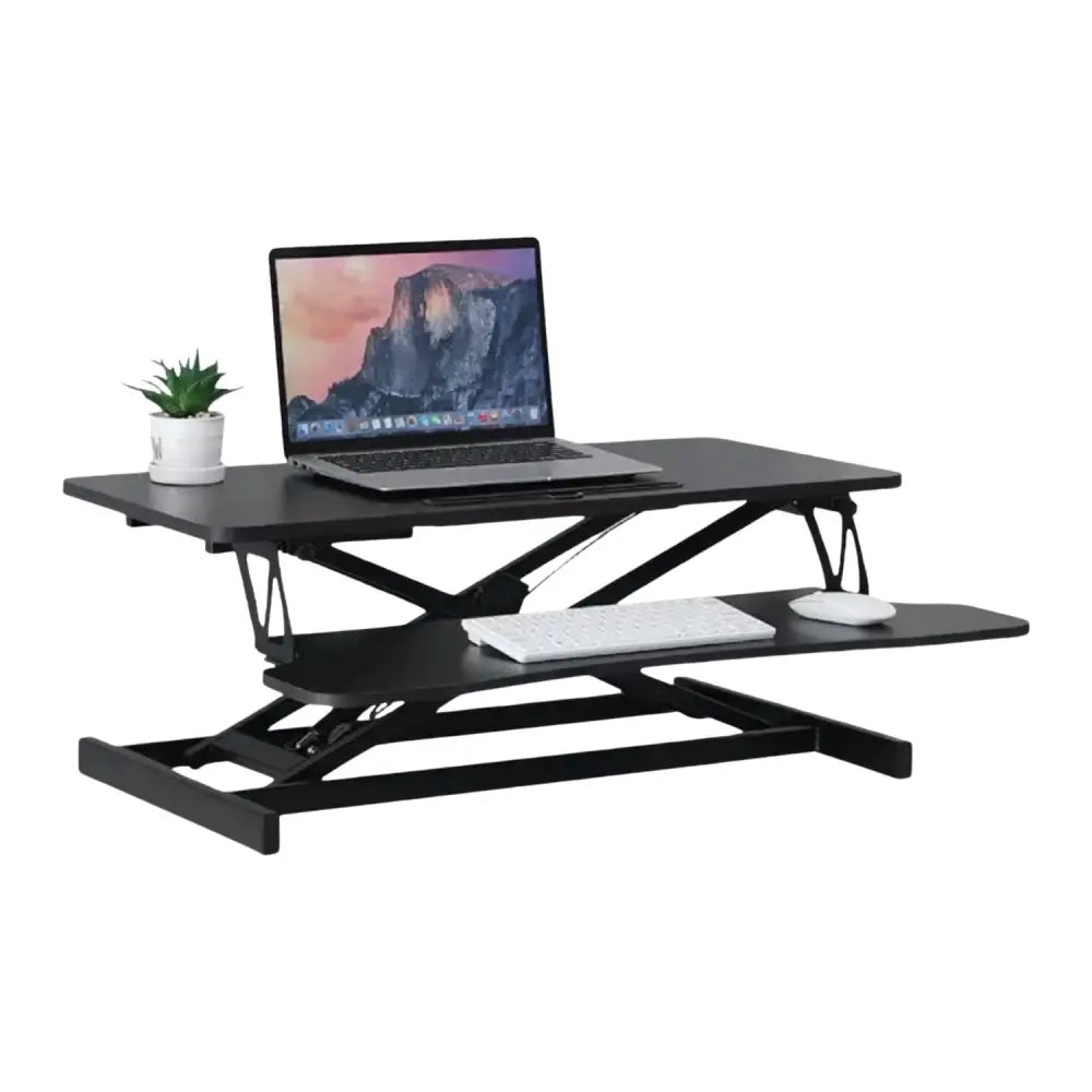 EKKIO Adjustable Standing Desk Riser with Gas Spring (Black) EK-DSR-100-MS - Furniture > Office