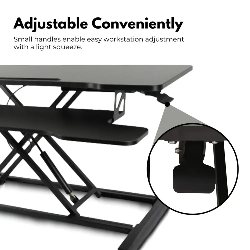 EKKIO Adjustable Standing Desk Riser with Gas Spring (Black) EK-DSR-100-MS - Furniture > Office