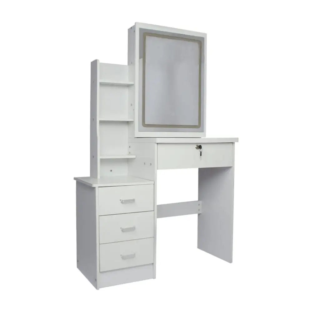 EKKIO Dressing Table White LED Mirror + Stool EK-DT-100-LD - Furniture > Living Room
