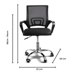 EKKIO Ergonomic Office Chair with Breathable Mesh Design and Lumbar Back Support (Black) EK-OC-104-JF - Furniture >