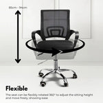 EKKIO Ergonomic Office Chair with Breathable Mesh Design and Lumbar Back Support (Black) EK-OC-104-JF - Furniture >