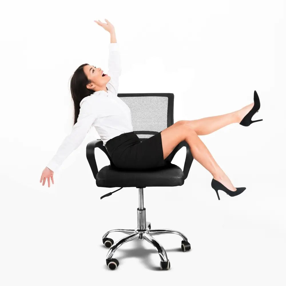 EKKIO Ergonomic Office Chair with Breathable Mesh Design and Lumbar Back Support (Black) EK-OC-104-JF - Furniture >