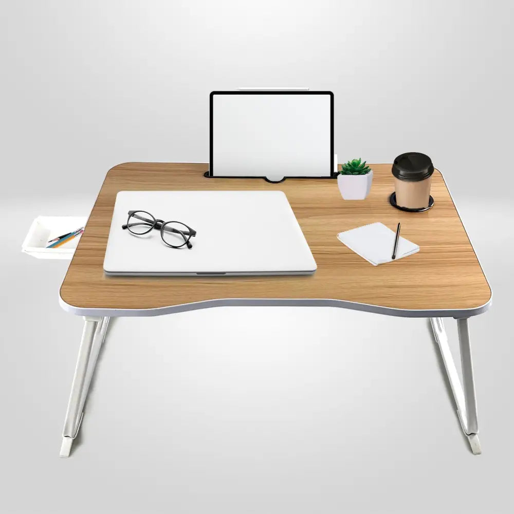 EKKIO Extra Large Multifunctional Portable Bed Tray Laptop Desk (White Oak) EK-BT-102-OEJ - Furniture > Office
