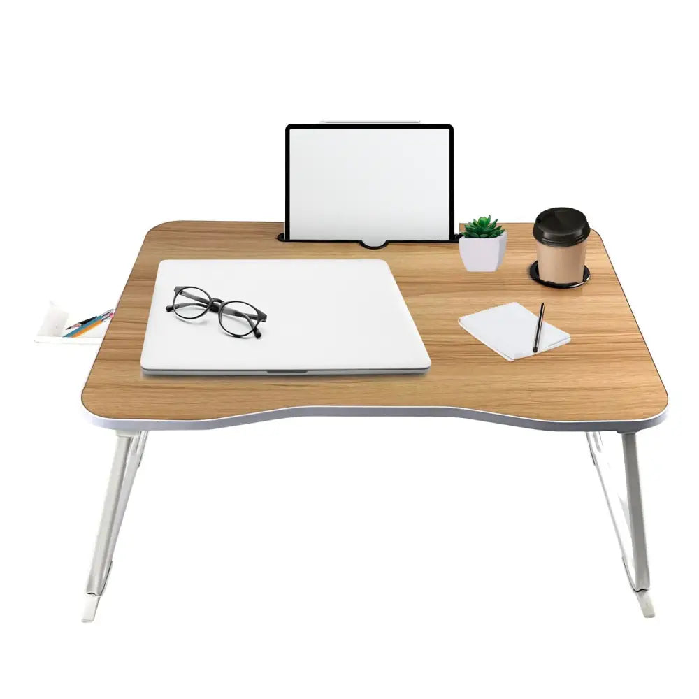EKKIO Extra Large Multifunctional Portable Bed Tray Laptop Desk (White Oak) EK-BT-102-OEJ - Furniture > Office