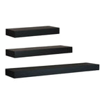 Ekkio Floating Shelf Set of 3 Black EK-WS-100-SH - Furniture > Office