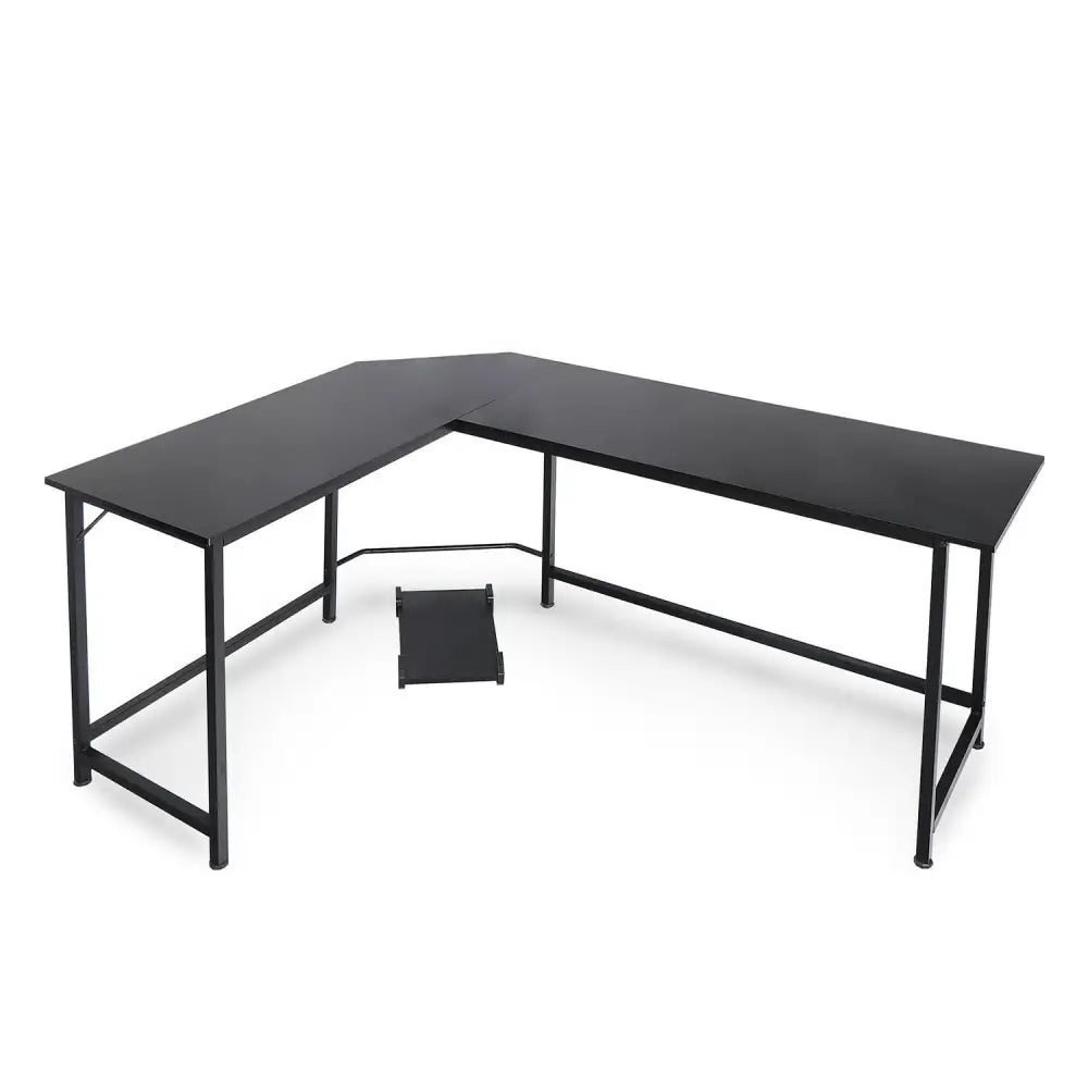 EKKIO L-Shaped Corner Computer Desk with CPU Stand (Black) EK-CD-101-LR - Furniture > Office