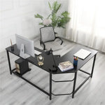 EKKIO L-Shaped Corner Computer Desk with CPU Stand (Black) EK-CD-101-LR - Furniture > Office