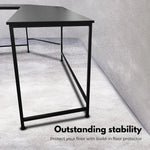 EKKIO L-Shaped Corner Computer Desk with CPU Stand (Black) EK-CD-101-LR - Furniture > Office