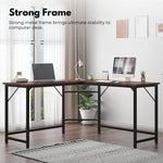 EKKIO L-Shaped Corner Computer Desk with CPU Stand (Brown) EK-CD-102-LR - Furniture > Office