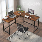 EKKIO L-Shaped Corner Computer Desk with CPU Stand (Brown) EK-CD-102-LR - Furniture > Office
