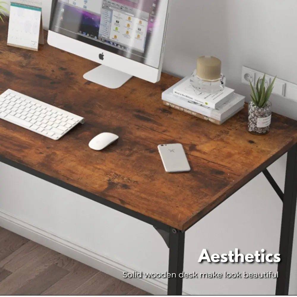 EKKIO L-Shaped Corner Computer Desk with CPU Stand (Brown) EK-CD-102-LR - Furniture > Office