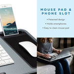 EKKIO Multifunctional Portable Bed Tray Laptop Desk with Cushion (Silver Grey) EK-BT-104-XY - Furniture > Office
