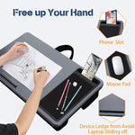 EKKIO Multifunctional Portable Bed Tray Laptop Desk with Cushion (Silver Grey) EK-BT-104-XY - Furniture > Office