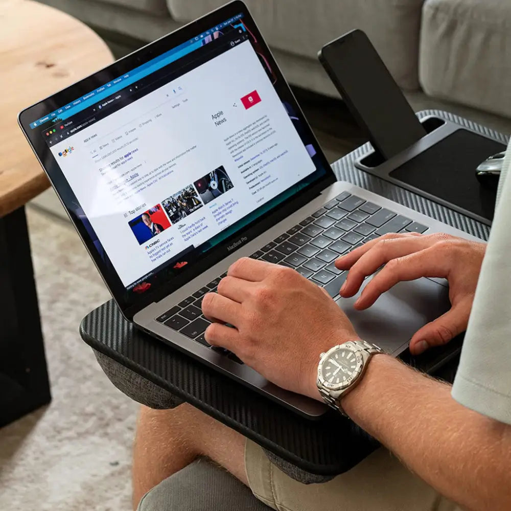EKKIO Multifunctional Portable Bed Tray Laptop Desk with Cushion (Black) EK-BT-105-XY - Furniture > Office