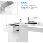 EKKIO Office Computer Desk with 1 Drawer (White) EK-CD-100-LD - Furniture > Office