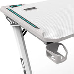 EKKIO RGB Gaming Desk Z Shape White 140cm EK-GD-109-AL - Furniture > Office