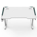 EKKIO RGB Gaming Desk Z Shape White 140cm EK-GD-109-AL - Furniture > Office
