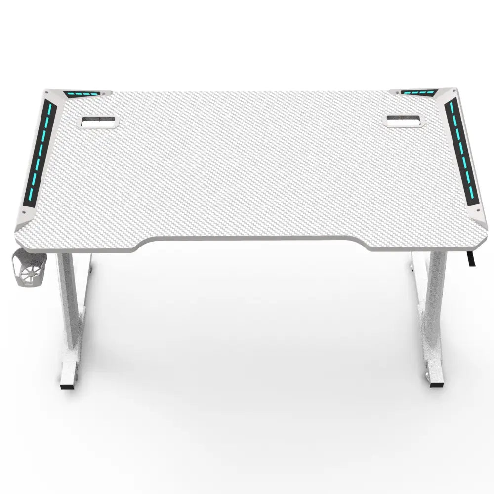 EKKIO RGB Gaming Desk Z Shape White 140cm EK-GD-109-AL - Furniture > Office