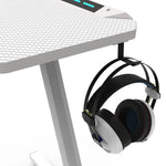 EKKIO RGB Gaming Desk Z Shape White 140cm EK-GD-109-AL - Furniture > Office