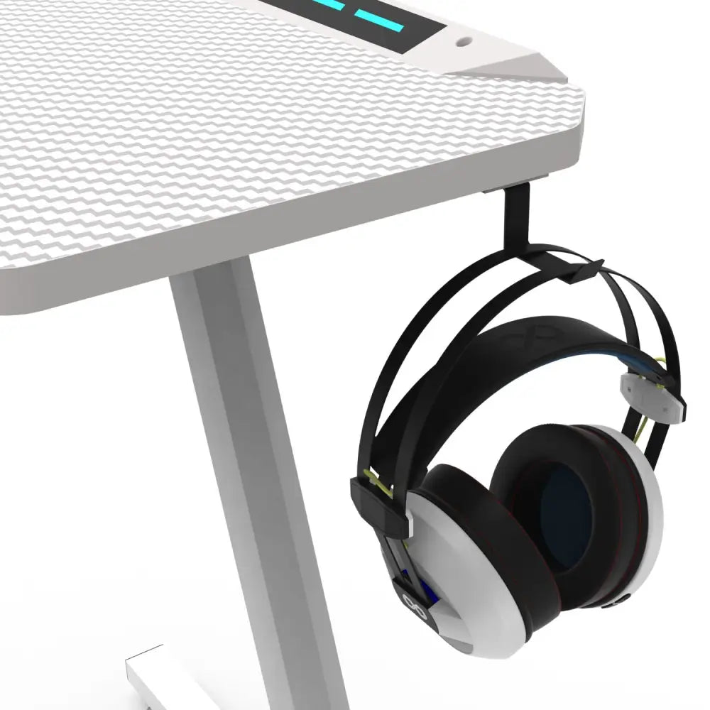 EKKIO RGB Gaming Desk Z Shape White 140cm EK-GD-109-AL - Furniture > Office