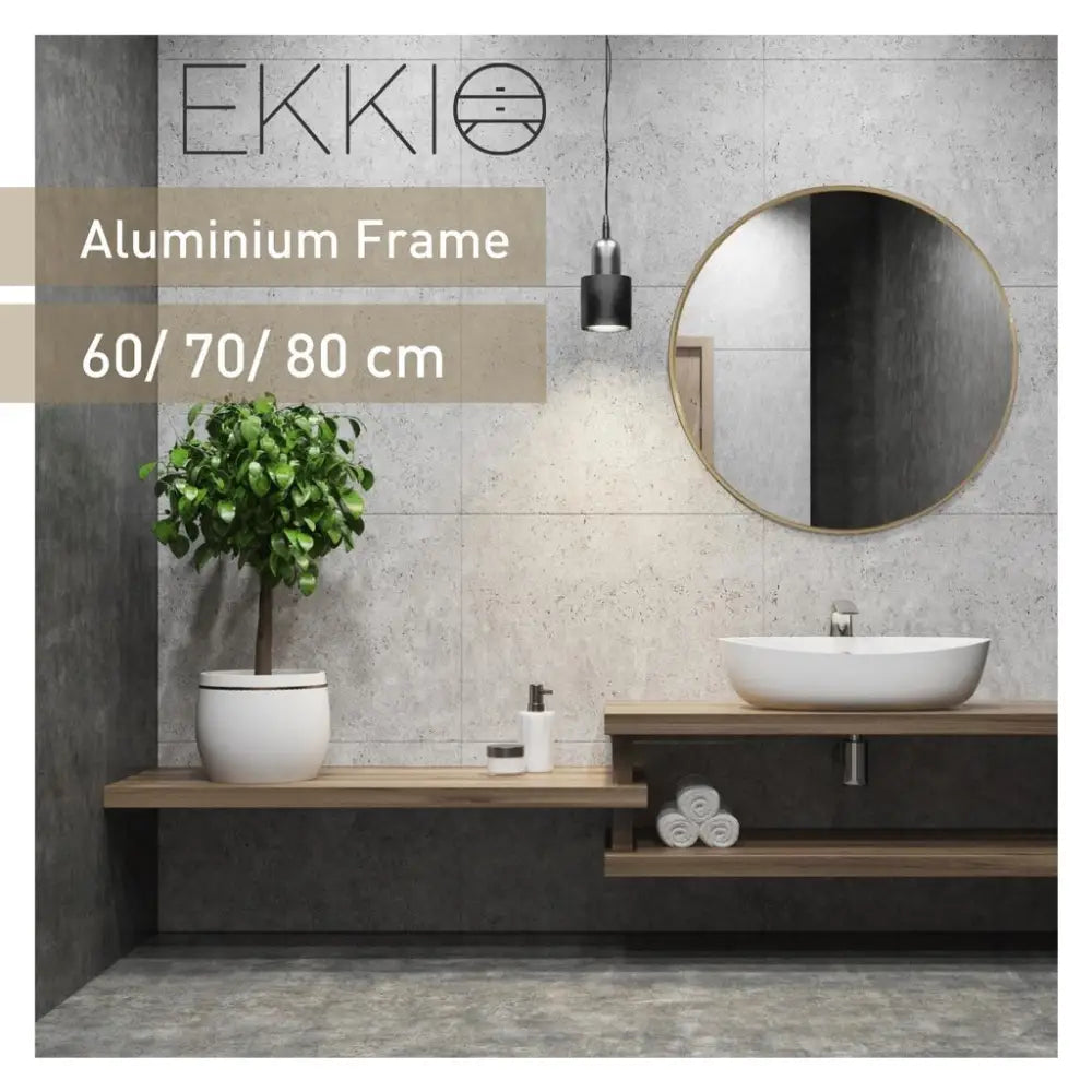 EKKIO Round Mirror No LED (60cm) - Home & Garden > Decor > Mirrors
