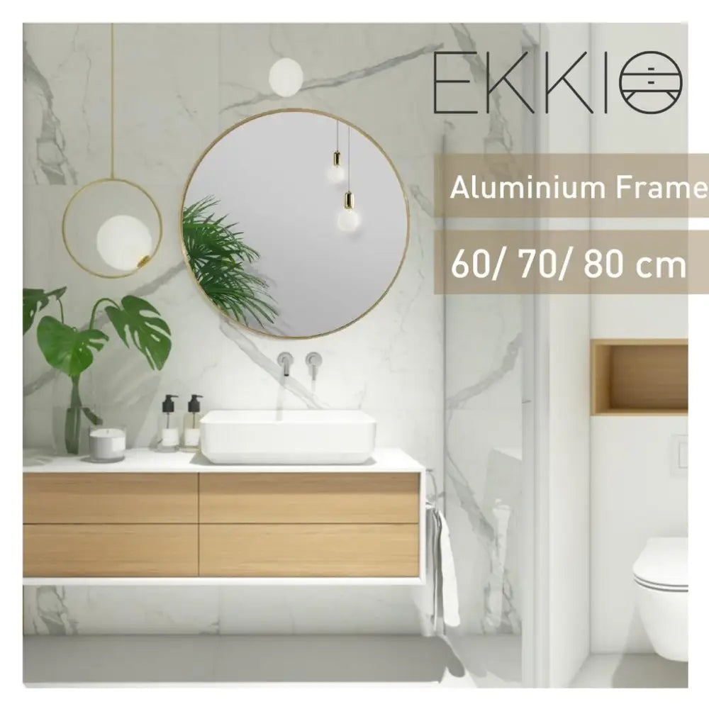 EKKIO Round Mirror No LED (60cm) - Home & Garden > Decor > Mirrors