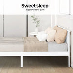 EKKIO Single Wooden Bed Frame (White) EK-WBF-100-HH - Furniture > Bedroom
