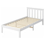 EKKIO Single Wooden Bed Frame (White) EK-WBF-100-HH - Furniture > Bedroom
