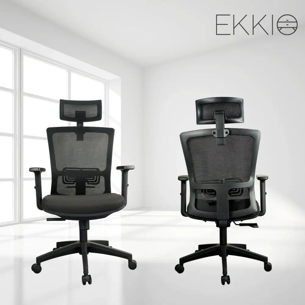 EKKIO Zorae - Office Chair (Black) EK-OC-100-SQ / EK-OC-100-BST - Furniture > Office