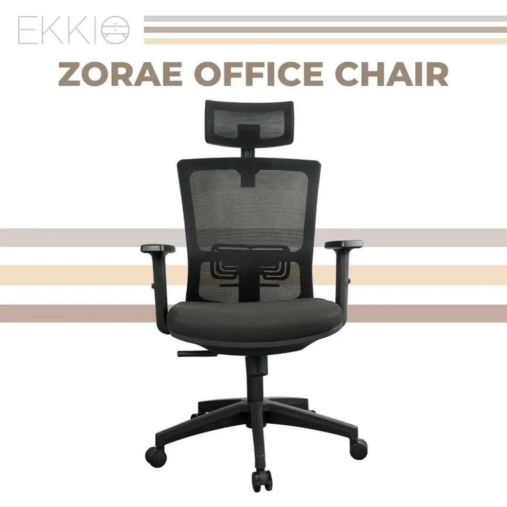 EKKIO Zorae - Office Chair (Black) EK-OC-100-SQ / EK-OC-100-BST - Furniture > Office