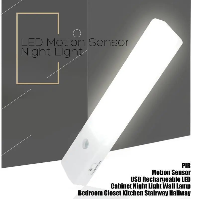 EL608 Rechargeable Infrared Motion Sensor Wall LED Night Light Torch (Cool White) - Home & Garden > Lighting > Night