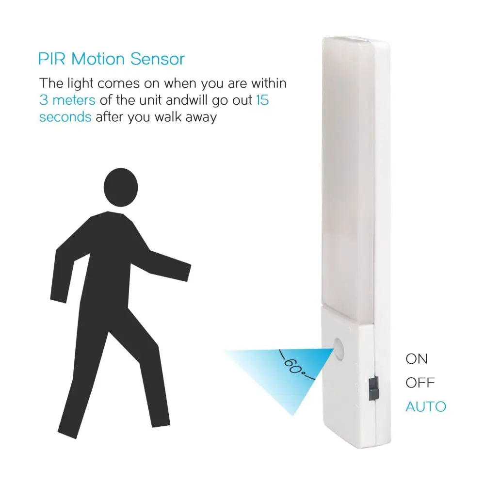 EL608 Rechargeable Infrared Motion Sensor Wall LED Night Light Torch (Cool White) - Home & Garden > Lighting > Night